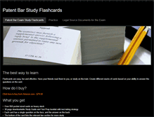 Tablet Screenshot of patentbarflashcards.com